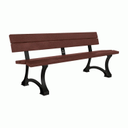 Banc plastique recyclé MORA - Noir
