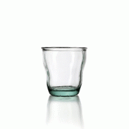 Bazar Bizar Verre à boire en verre recyclé 9x9x9 cm bleu - Lot de 24 - bleu verre ESSAMI021B-MTR24