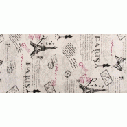 Chemin de table lin vieux Paris 28cm x 5m