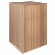 Comptoir Vertigo T01 avec tiroir MDF naturel et noyer 60x60x93cm