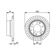 Disque de frein Bosch 0986478098 - ventilé intérieur - boîte de 2 disques - 5 trous - pour l'arrière Disque de frein Bosch 0986478098 - ventilé intérieur - boîte de 2 disques - 5 trous - pour l'arrière