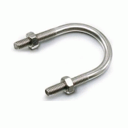 Étrier zingué avec écrou - fixation robuste - 26*34 Étrier zingué avec écrou - fixation robuste - 26*34