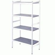 EURAST - Étagères en duralumin 4 niveaux - 717x370x1700 mm - 71734000 - inox 71734000 EURAST - Étagères en duralumin 4 niveaux - 717x370x1700 mm - 71734000 - inox 71734000
