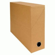 Exacompta Lot de 5 Boîte transfert Papier toilé en carte 15/10e, dos de 90, coloris havane - 3130630895282