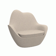Fauteuil lounge in & out SABINAS  - granit crème