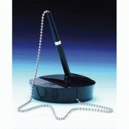 Fellowes stylo bille sur socle en abs coloris noir, encre bleue