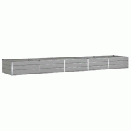 Helloshop26 - Jardinière moderne industrielle pour extérieur 195 x 100 x 45 cm en acier galvanisé gris clair 02_0059213 - gris acier 3000241005564