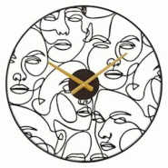 Horloge ronde en métal Faces 50 x 3.5 cm Mauro Ferretti - noir 0647990000 Horloge ronde en métal Faces 50 x 3.5 cm Mauro Ferretti - noir 0647990000