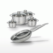 Lot de 2 Poêles Elo Relief Solution 24/28cm et 4 Faitouts Elo Brillant - gris 3176239942613