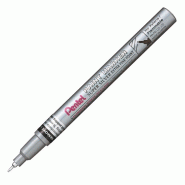 Pentel Marqueur Peinture, Extra Fine 0.7mm, Argent - argenté plastique MFP10-Z