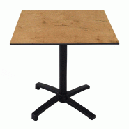 Proloisirs Table César 70X70 cm - Colorado - marron multi-matériau AG2066 Proloisirs Table César 70X70 cm - Colorado - marron multi-matériau AG2066