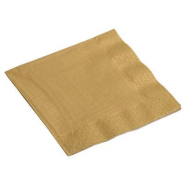 Serviettes de table en papier, coloris or métallisé, le lot de 20 Serviettes de table en papier, coloris or métallisé, le lot de 20