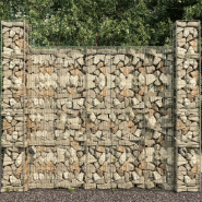 Vidaxl paniers de gabion 3 pcs acier galvanisé 25 x 25 x 197 cm 145088