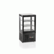 Vitrine panoramique réfrigérée positive  noire 58 litres | Tefcold - UPD60-BLACK