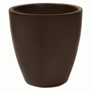 WellHome - Pot en polyéthylène rotomoulé 40L Ø40x40cm en coloris Bronze - Top Garden Accord - bronze PLS044
