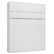 ARMOIRE LIT ESCAMOTABLE GENIUS BLANC MAT OUVERTURE ASSISTÉE COUCHAGE 160*200