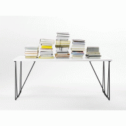 Bureau droit professionnel Let's Work - bois blanc - design fonctionnel - Dimensions 120/140/160/180 x 80 cm Bureau droit professionnel Let's Work - bois blanc - design fonctionnel - Dimensions 120/140/160/180 x 80 cm