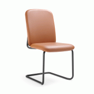 Chaise "HENS" - Assise fixe + Dossier haut, Luge, Sans