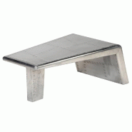 Décoshop26 - Table basse de salon design moderne Aviator Style d'avion vintage Aluminium Argent DEC037765 - 3000263456948