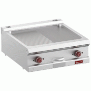 Diamond - Plaque de cuisson électrique, 1/2 lisse 1/2 rainurée, module 1/1  -Top- - réf. E7/PM7T-N - gris inox AKS-E7/PM7T-N
