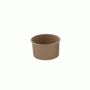 Ecolomique - 50 Pcs - Pot carton kraft 130 ml - Diam: 7,4 cm, Hauteur: 5,9 cm, Froid/Chaud - ECO210POB121 - marron en carton ECO210POB121