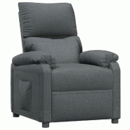 Fauteuil inclinable Gris foncé Tissu Modèle Oveline - 340178
