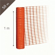 Grillage orange pour protection de chantier l.1,00m x l.50m Grillage orange pour protection de chantier l.1,00m x l.50m