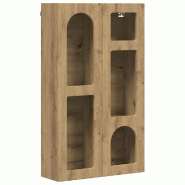 Helloshop26 - Armoire suspendue moderne avec étagères 59 x 20 x 100 cm pour rangement pratique en bois d'ingénierie chêne artisanal 02_0054799 - B