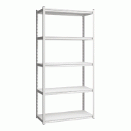 Helloshop26 - Étagère design intemporel salon chambre meuble de rangement à charge lourde Austrheim acier 183 x 90 x 40 cm blanc 03_0011319 - blanc