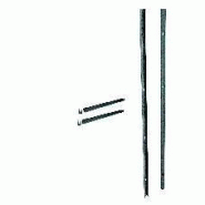 Kit panneau rainuré pour gondole Roto - Hauteur 240cm - coloris gris martelé, acier robuste