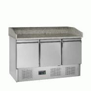 Meuble à pizza 3 portes GN1/1 PT1365 L1365mm Inox TEFCOLD