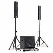 Pack Sonorisation DJ complet BM SONIC BMS-15-SLIM-BT, 1200W Enceintes satellites, SUB 38cm USB/Bluetooth, Supports Câbles, Micro - 3666630006095