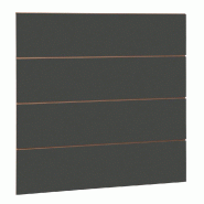 Panneau rainuré R30 L120xP120cm épaisseur 18mm - anthracite