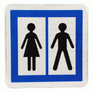 Panneau services toilettes ouvertes au public CE12 - signalisation de toilettes publiques Panneau services toilettes ouvertes au public CE12 - signalisation de toilettes publiques