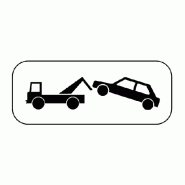 Panonceaux complémentaires - M6a (Aluminium bords rebordÃ©s, Classe 2, 500x150 mm pour â  500 mm ou O 650 mm)