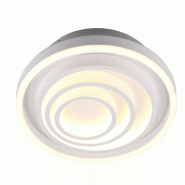 Plafonnier Led dimmable blanc mat 40W télécommande incluse - Trio - Kagawa - blanc métal 4017807506457