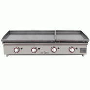 Plancha à gaz DUO plaques lisses en ACIER laminé - L800 + L400 | Arilex - 8040PGLLN