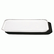 Plateau pour cloche 36143 en polycarbonate noir 40,5x56cm