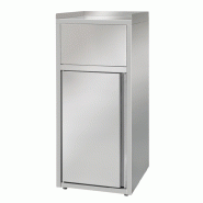 Poubelle snack inox professionnel carrée 60 l - AD6000