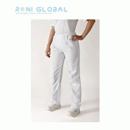 Pantalon de cuisine femme en polyester - Ceinture élastique avec maille respirante et 1 poche - Rosace Robur_0