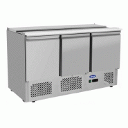 Saladette 3 portes + plan de travail (bacs gn en option) - PESL3850GR