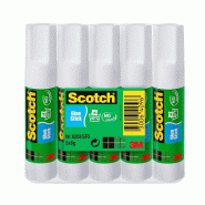 Scotch Pack de 5 bâtons de colle blanche, 8g (6208SF5) - 0000030064096