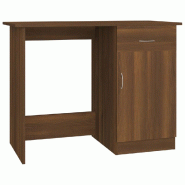 VidaXL Bureau Chêne marron 100x50x76 cm Bois d'ingénierie Modèle Apex Loft - marron 815422