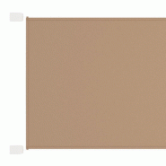 Auvent vertical Taupe 100x1200 cm Tissu oxford Modèle Jardin Altair Plus - 148408