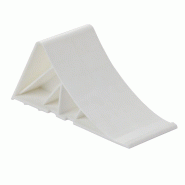 Cale de roue avec fixation pvc blanc Cale de roue avec fixation pvc blanc