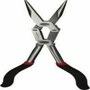 KS Tools Pince demi-ronde à double articulation, L. 340 mm - 4042146783054
