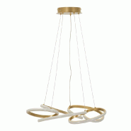Mauro Ferretti Lustre Led Glovy Gold - Suspension Moderne Or Satiné Avec 3 Températures De Couleur - Ø 55 X 120 Cm - blanc 171378000R
