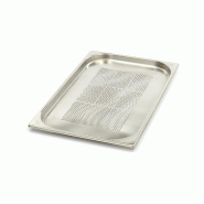 Maxima Récipient gastronorm - 1/1 GN - profondeur 2 cm - acier inoxydable - perforé – 53 × 32.5 × 2 cm - AKS-09367600