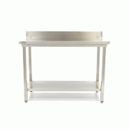 Maxima Table en acier inoxydable - 100 x 70 cm - hauteur réglable - avec dosseret – 100 × 70 × 90 cm - AKS-09364030