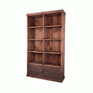 Meuble Présentoir pin 8 cases 4 tiroirs Madera - GRIS Meuble Présentoir pin 8 cases 4 tiroirs Madera - GRIS